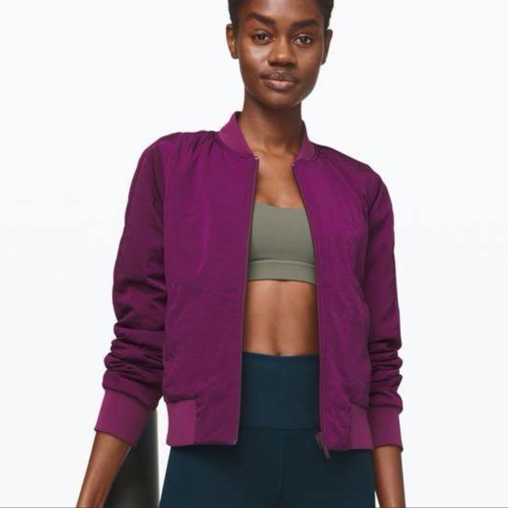 Lululemon Reversible Bomber in Magenta